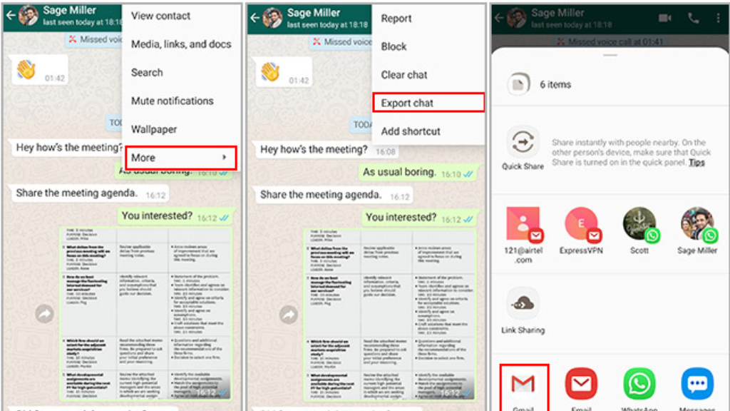 How to Export WhatsApp Chat on Android